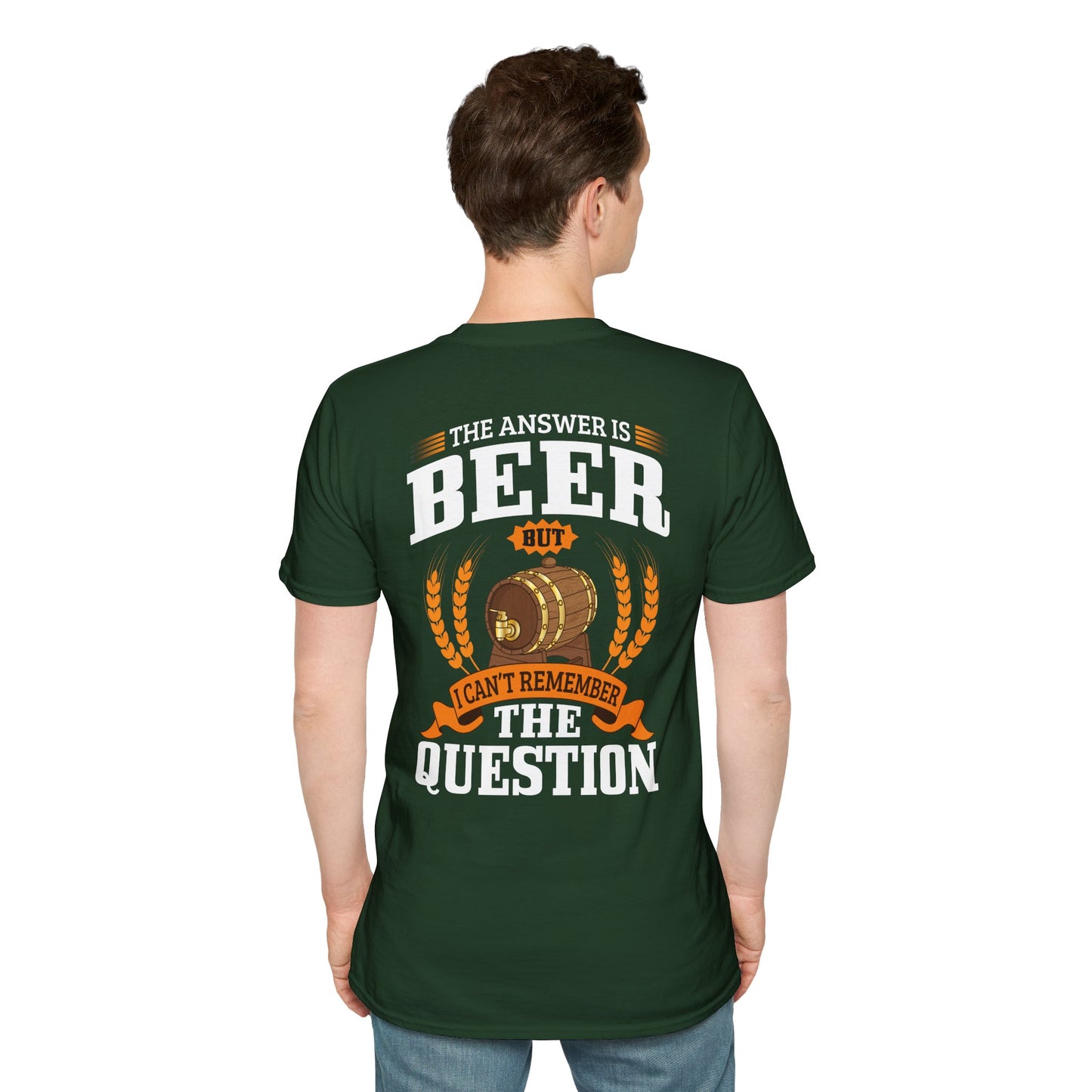 T-Shirt „Die Antwort ist Bier“