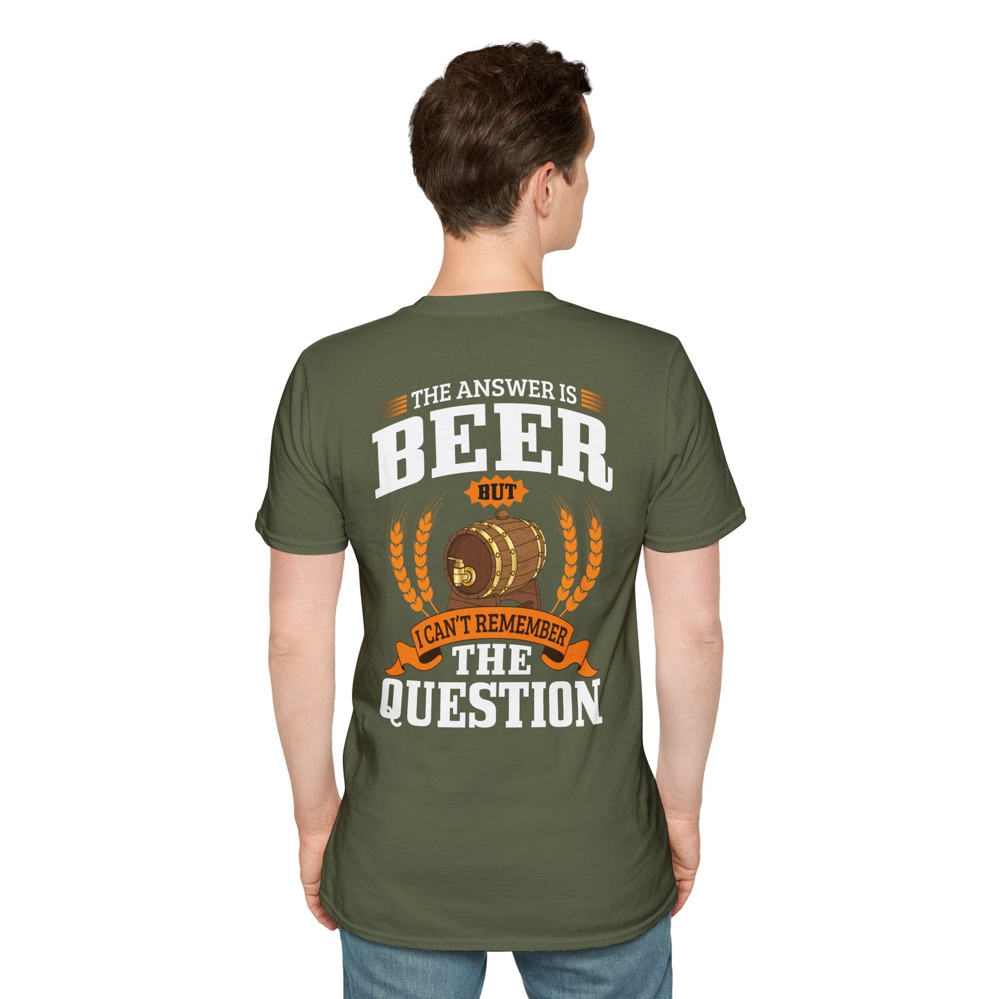 T-Shirt „Die Antwort ist Bier“