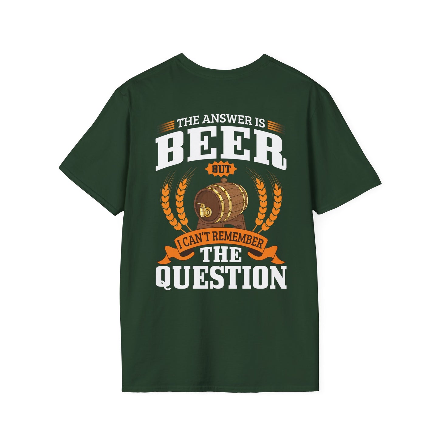 T-Shirt „Die Antwort ist Bier“