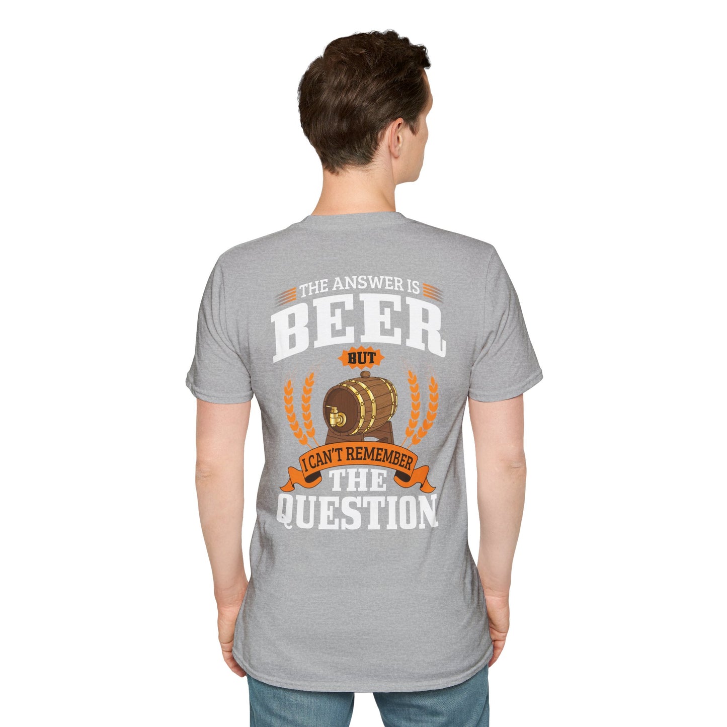 T-Shirt „Die Antwort ist Bier“