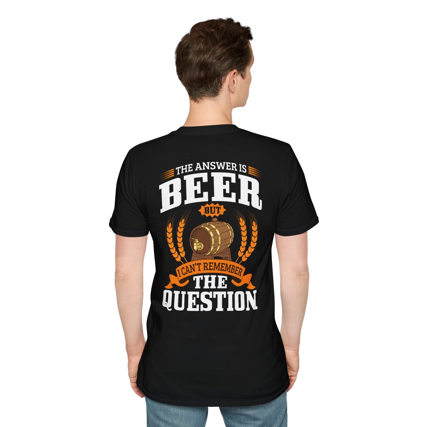 T-Shirt „Die Antwort ist Bier“