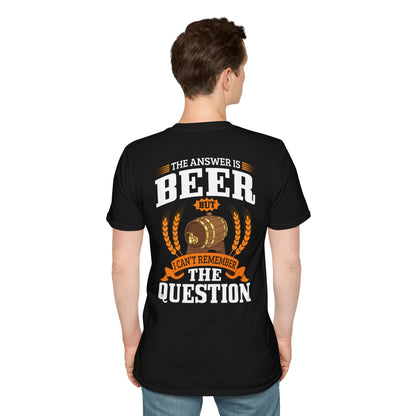 T-Shirt „Die Antwort ist Bier“