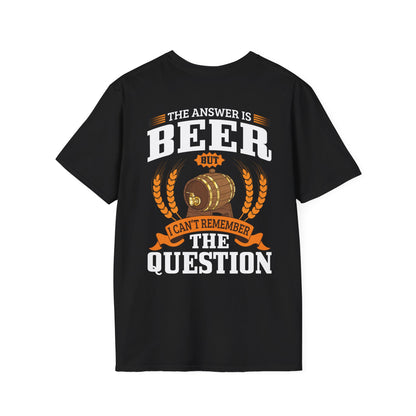 T-Shirt „Die Antwort ist Bier“