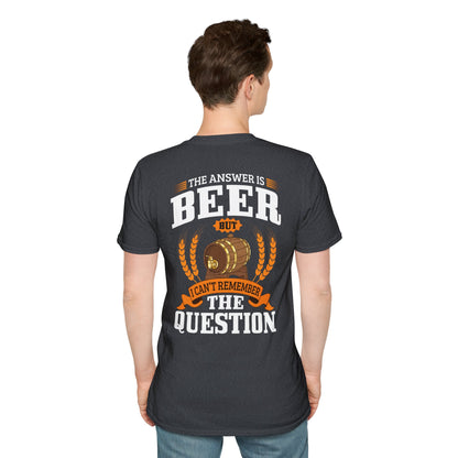 T-Shirt „Die Antwort ist Bier“