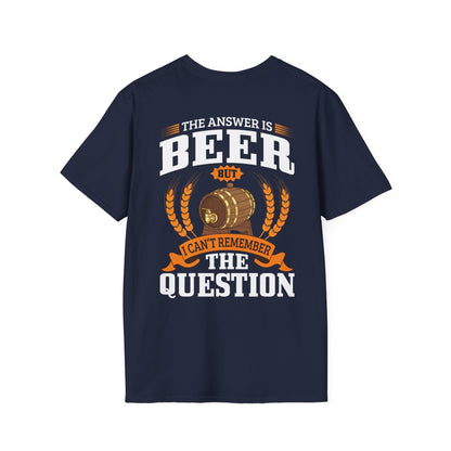 T-Shirt „Die Antwort ist Bier“