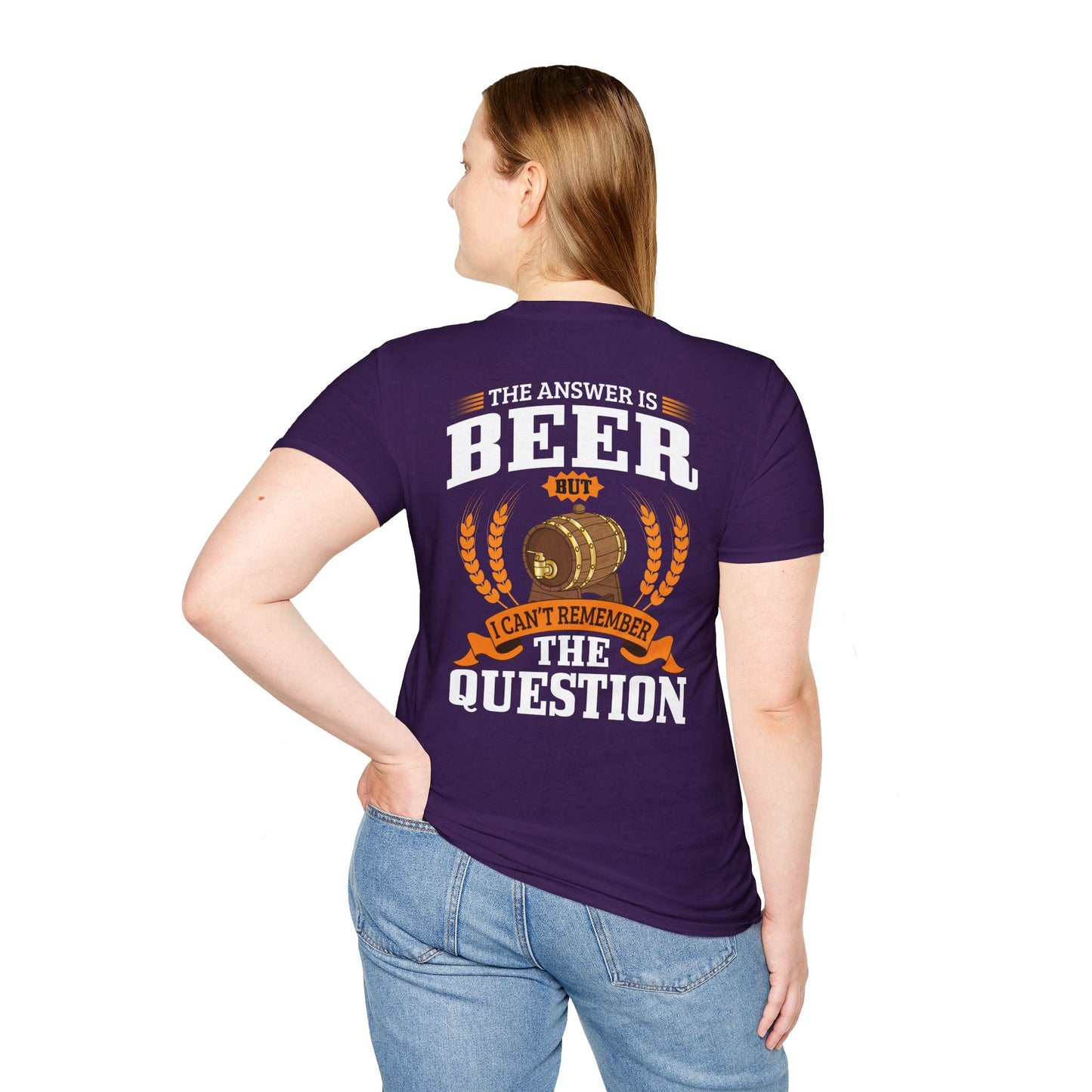 T-Shirt „Die Antwort ist Bier“