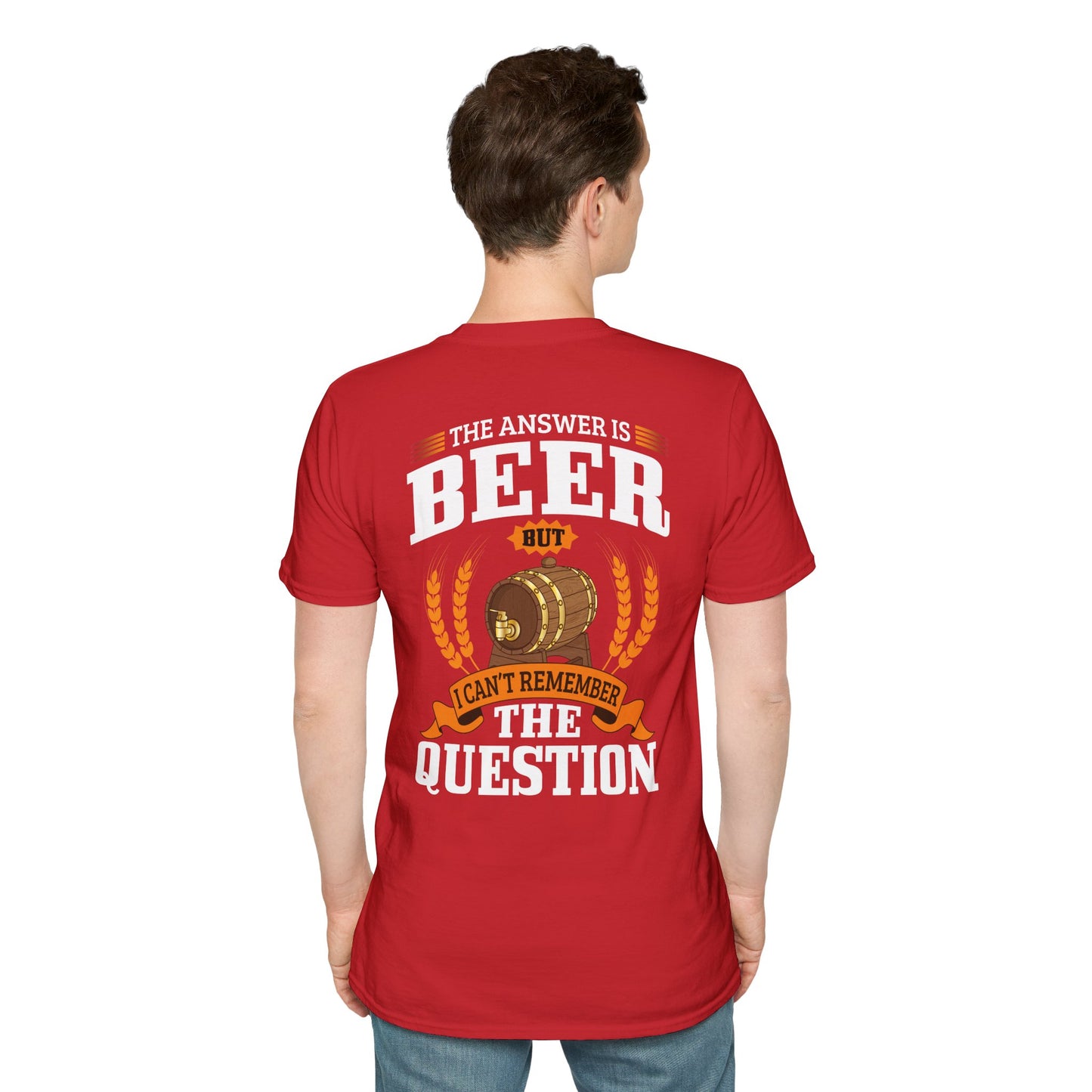 T-Shirt „Die Antwort ist Bier“