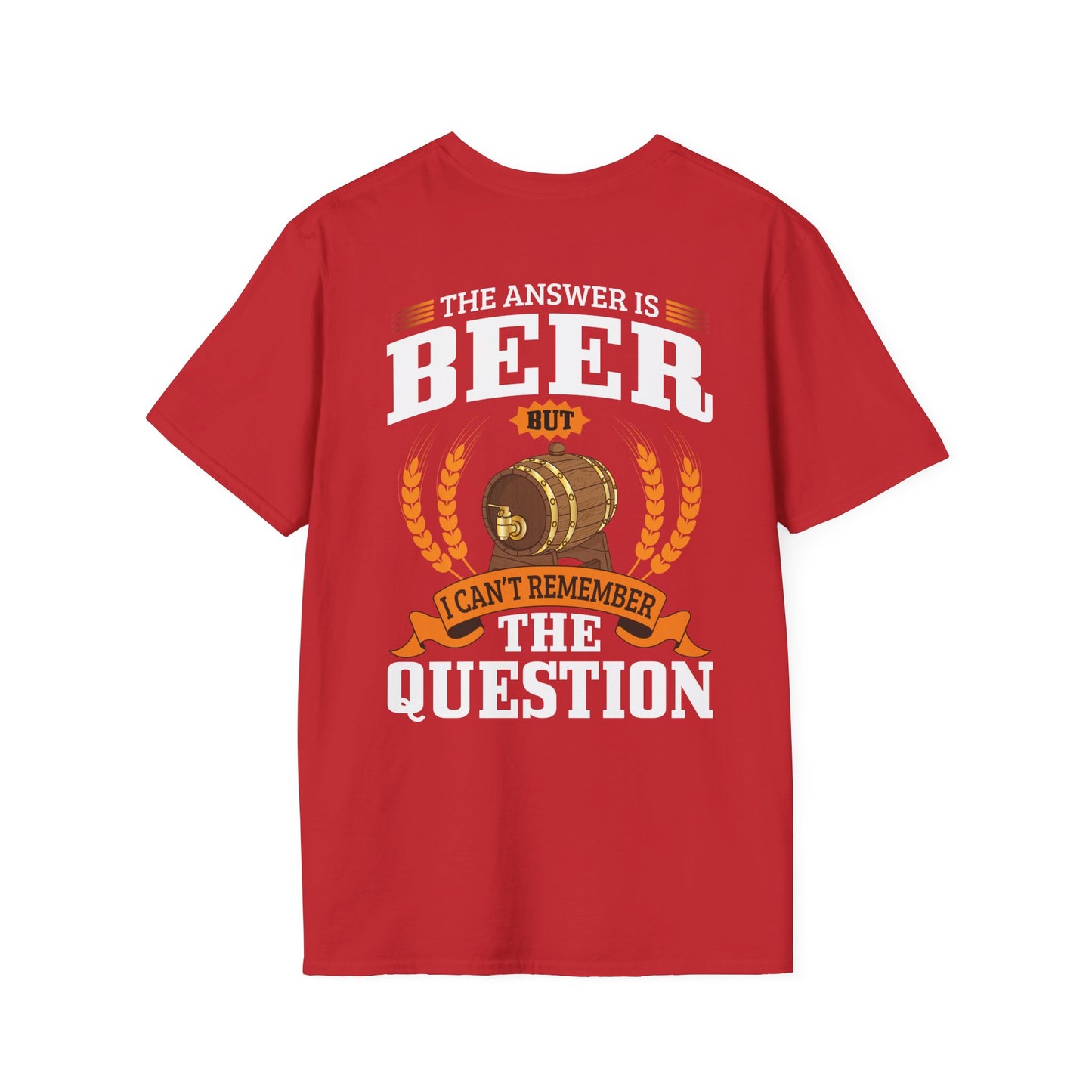 T-Shirt „Die Antwort ist Bier“