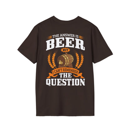 T-Shirt „Die Antwort ist Bier“