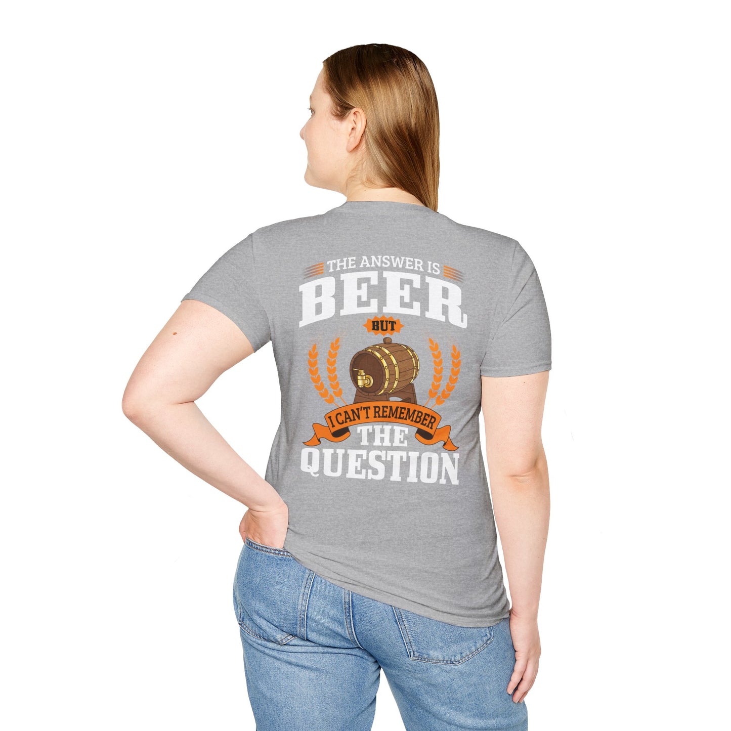 T-Shirt „Die Antwort ist Bier“