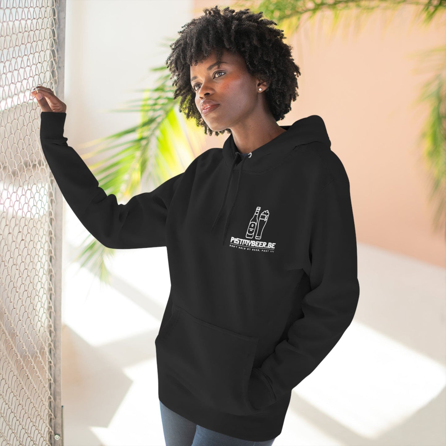 Unisex Premium Pullover Hoodie - I Wonder if beer looks about me too