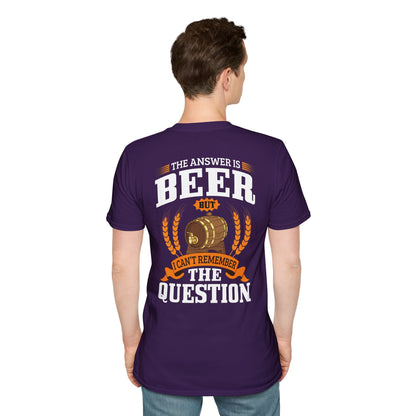 T-Shirt „Die Antwort ist Bier“