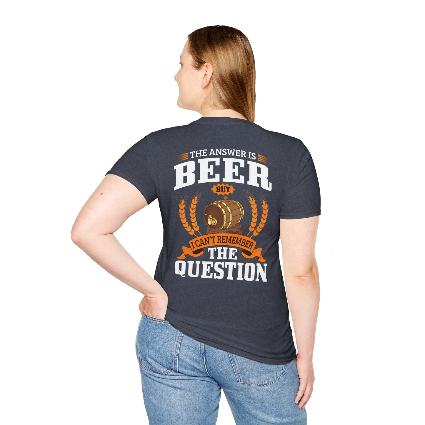T-Shirt „Die Antwort ist Bier“