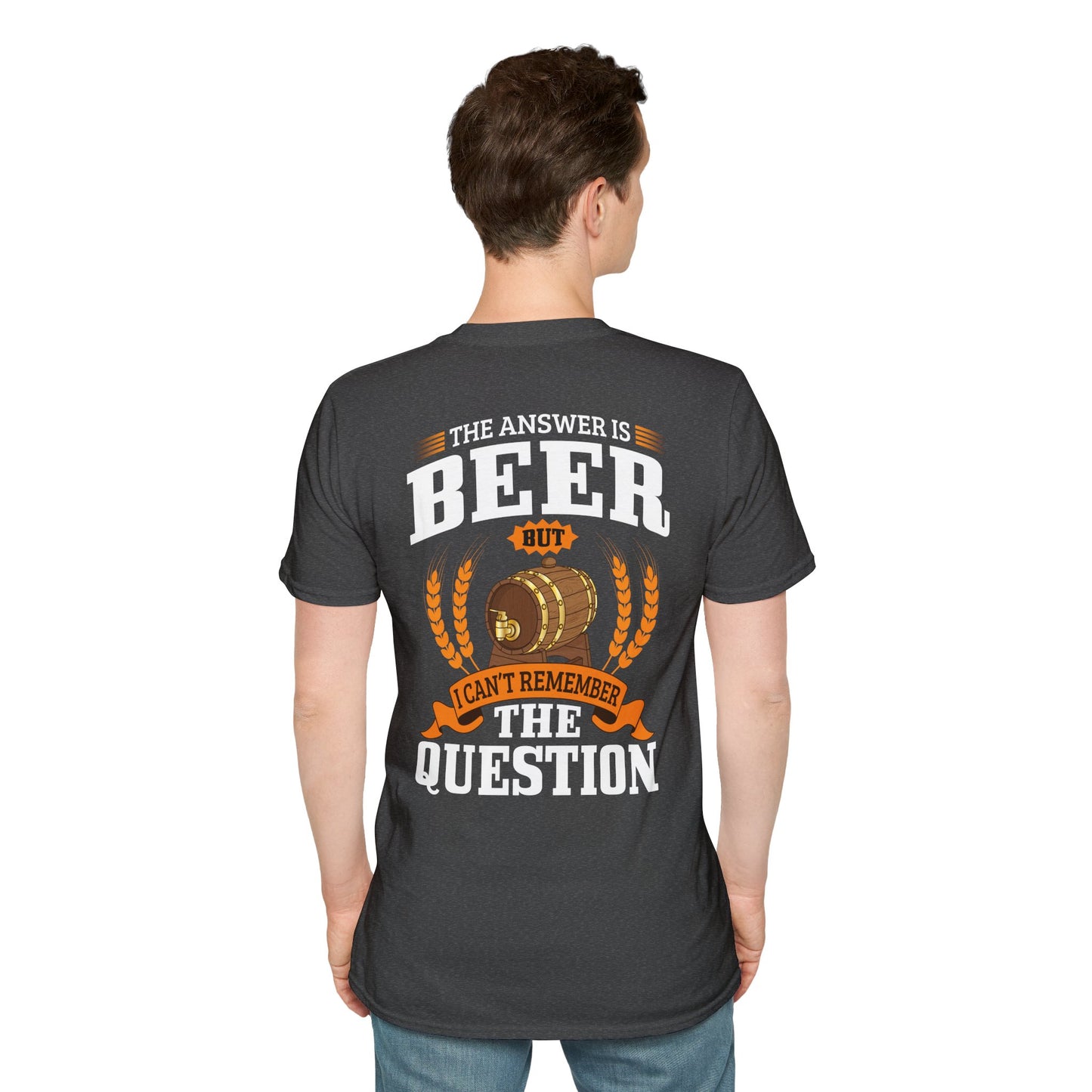 T-Shirt „Die Antwort ist Bier“