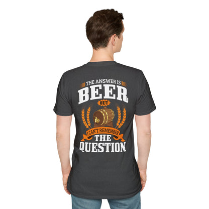 T-Shirt „Die Antwort ist Bier“