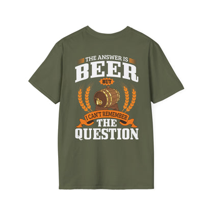 T-Shirt „Die Antwort ist Bier“