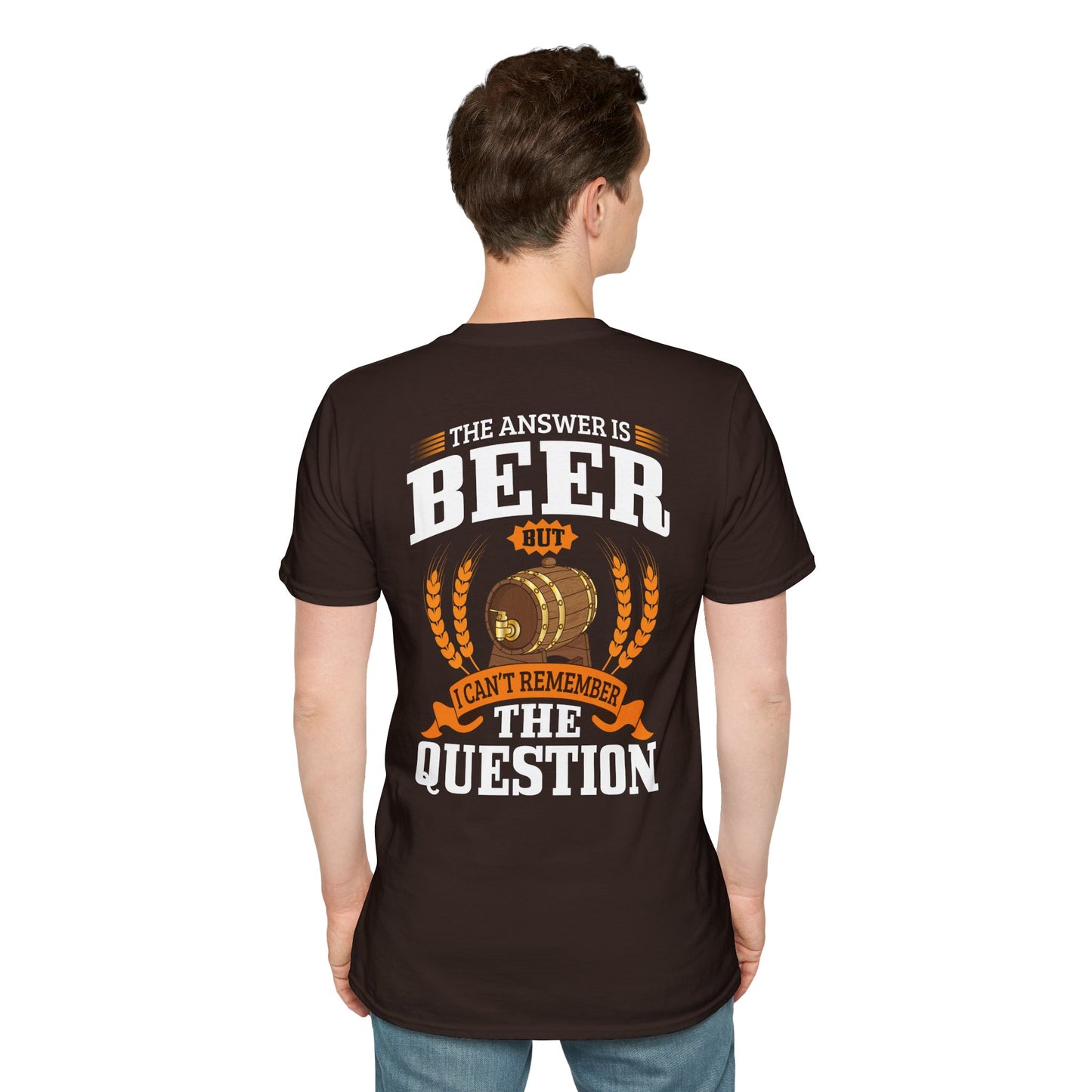 T-Shirt „Die Antwort ist Bier“